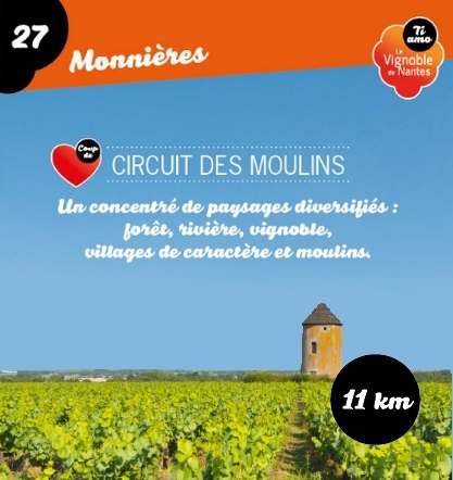 Fiche circuit coup de cœur les moulins à Monnières