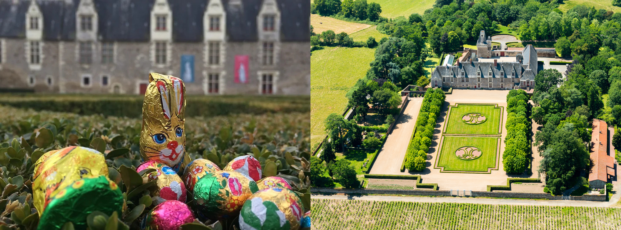 Bandeau page chasse aux œufs 2025 - Château de Goulaine