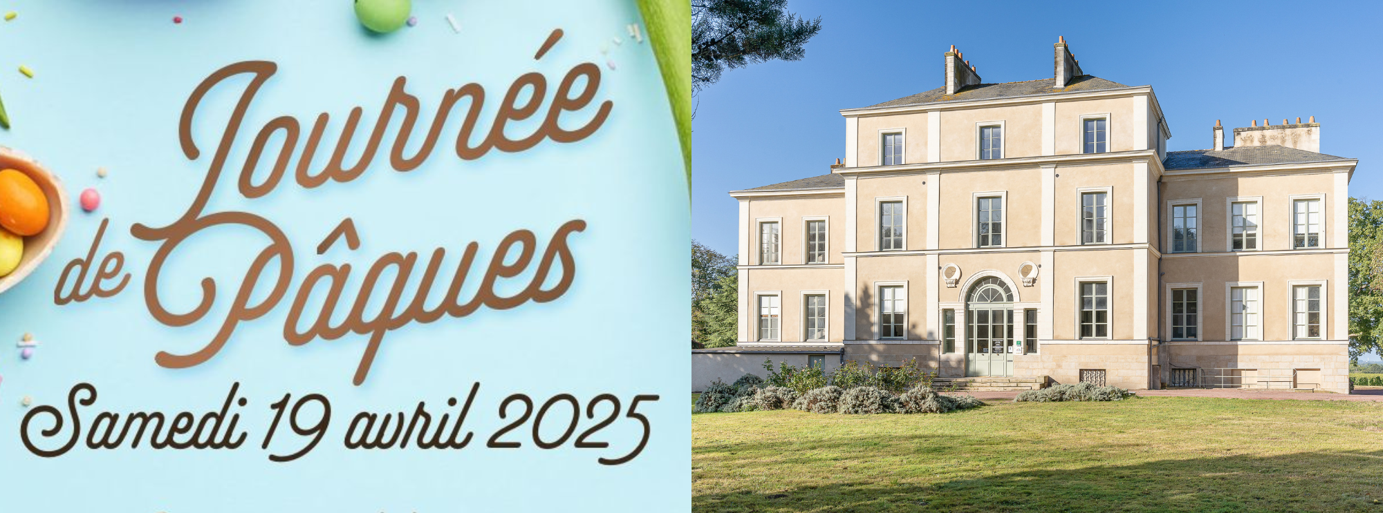 Bandeau page chasse aux œufs 2025 - Château du Cléray