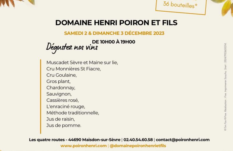 2023 portes ouvertes Domaine henri Poiron 2