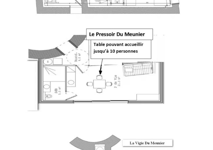 Moulin du Tail – plan des 3 gîtes