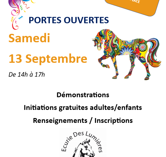 Portes ouvertes de l’écurie le 13 septembre 2025